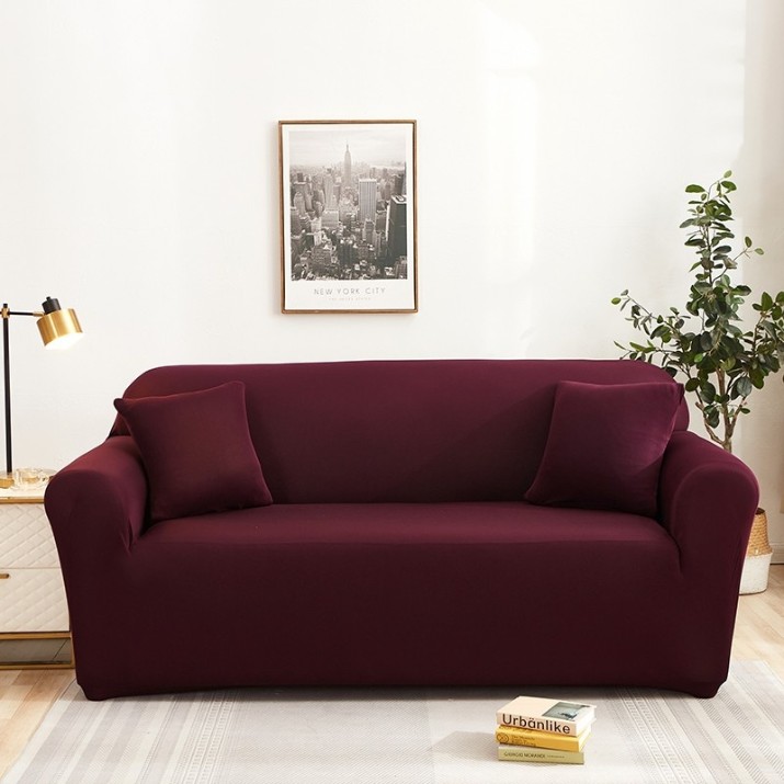 Чехол для дивана Relaxe Home Solid Sofa Cover 145-185cm Bordo (020335)