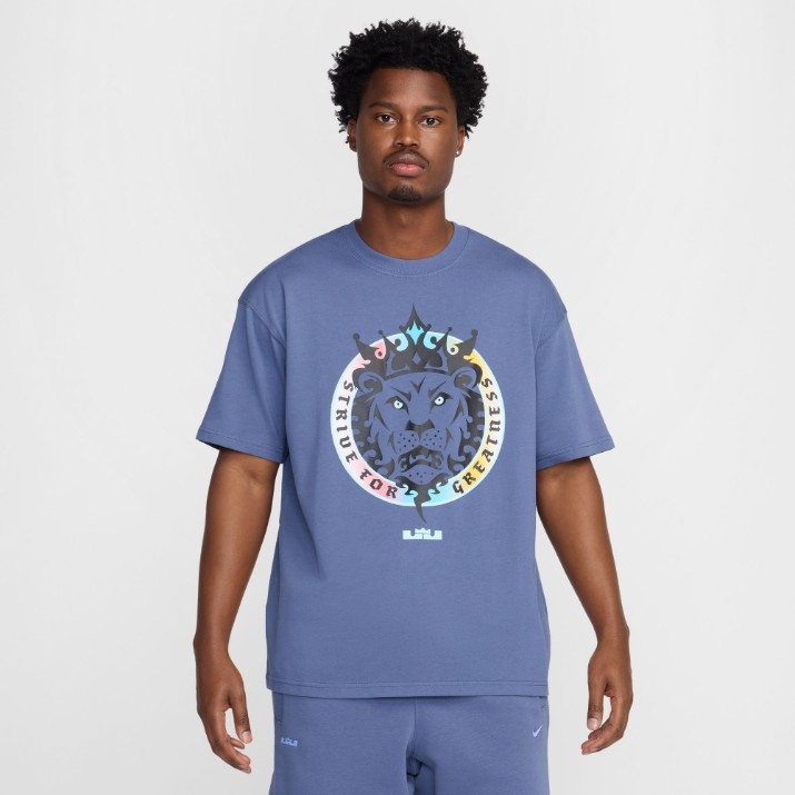 Tricou bărbătesc Nike LeBron Jordan M Nk Tee M90 Sp25 Diffused Blue, s.XL