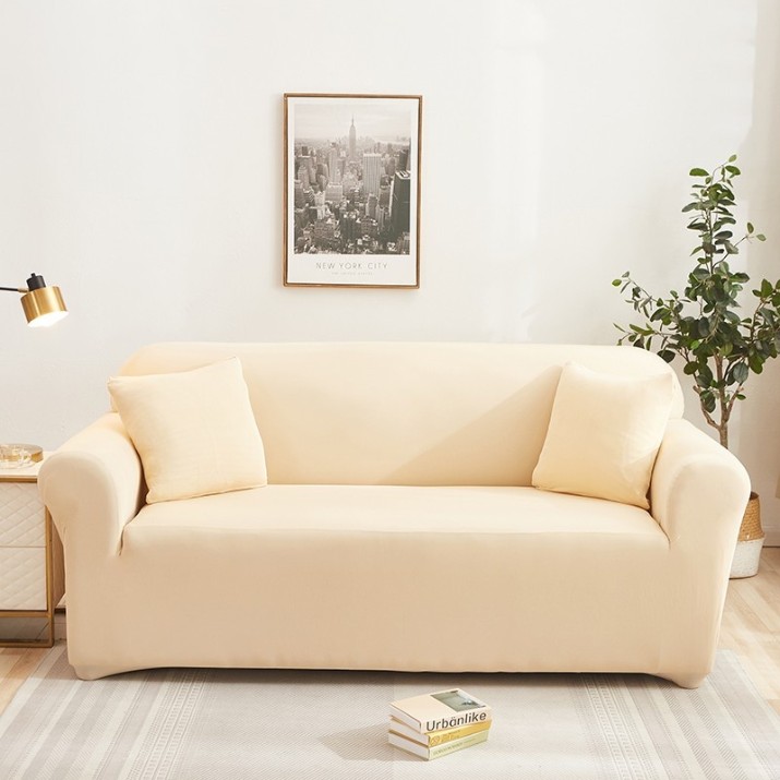 Husa pentru canapea Relaxe Home Solid Sofa Cover 90-140cm Light Beige (020368)
