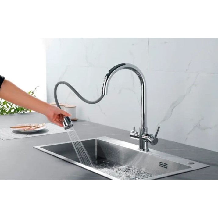 Смеситель для кухни Fabiano FKM 3122 Inox