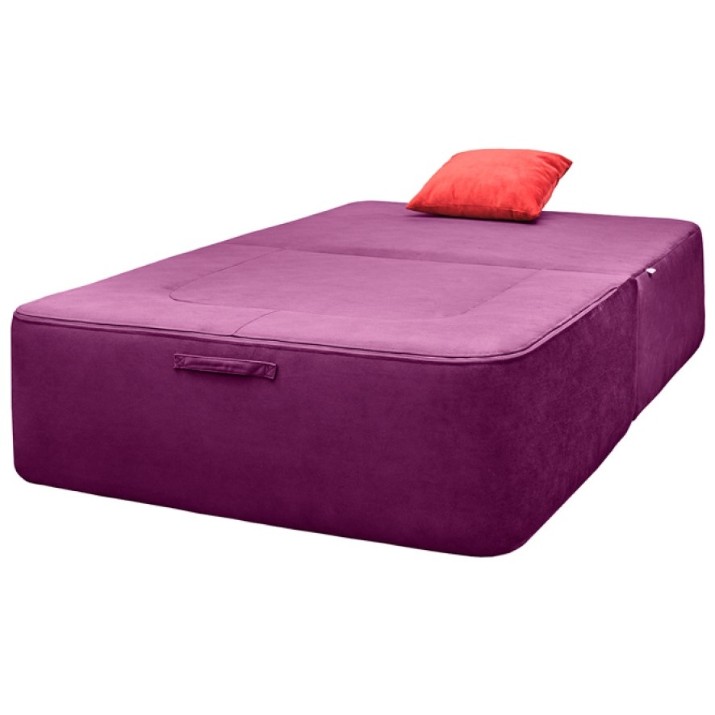 Бескаркасное раскладное кресло Edka Vega 120x200x40 M10 Dark Purple