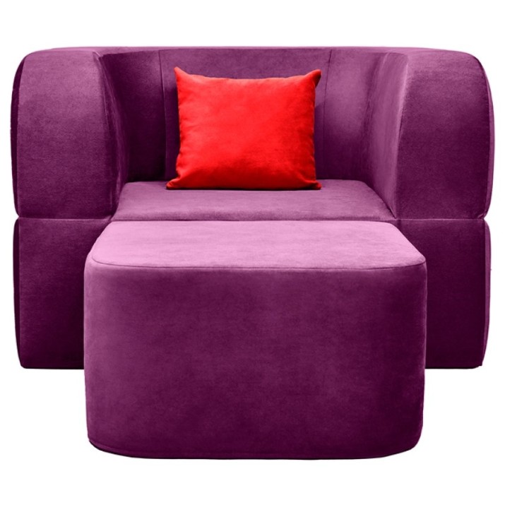 Fotoliu extensibil Edka Vega 100x200x40 M10 Dark Purple