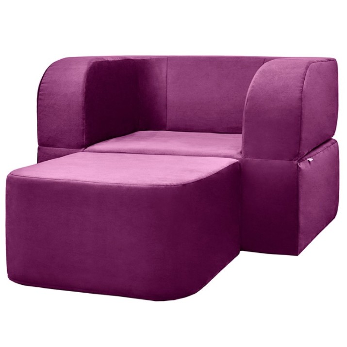 Fotoliu extensibil Edka Vega 100x200x40 M10 Dark Purple