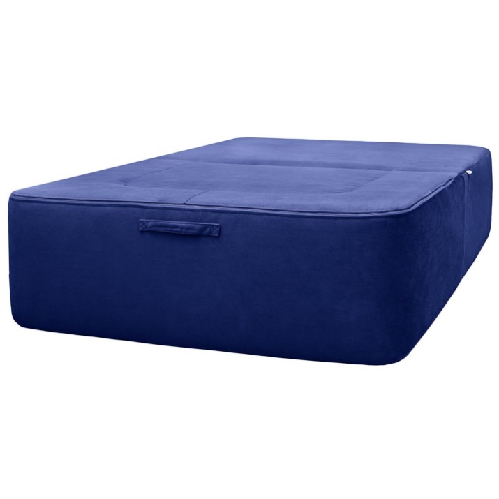 Бескаркасное раскладное кресло Edka Vega 100x200x40 M34 Dark Blue
