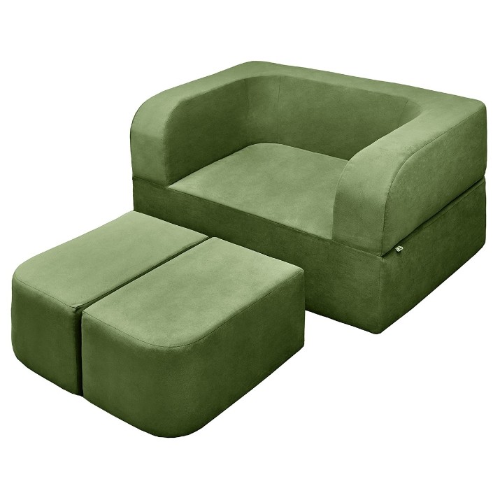 Бескаркасный диван Edka Vega 140x200x40 M35 Dark Green