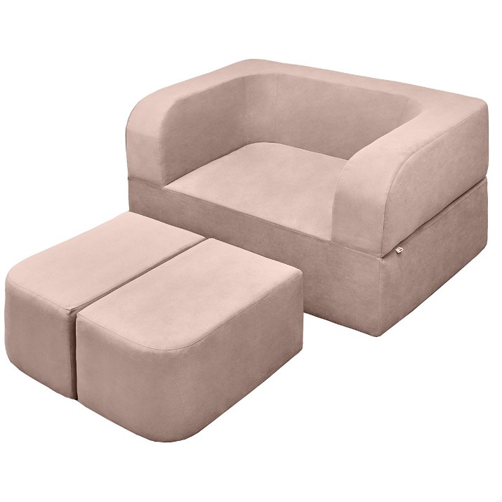 Canapea fără ramă Edka Vega 140x200x40 M19 Pink Powder