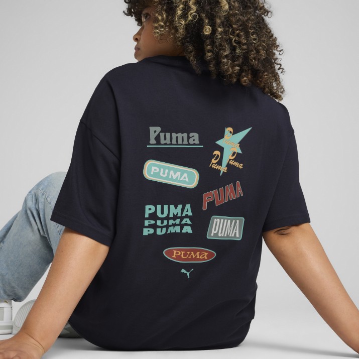 Tricou de dame Puma Wardrobe Ess Road To Unity Relaxed Graphic Tee New Navy, s.S