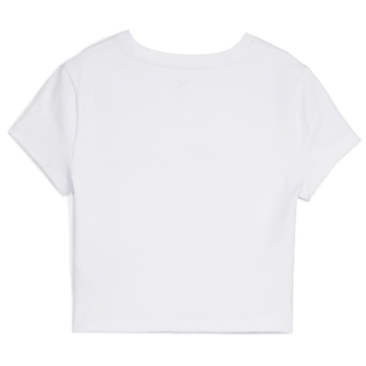Tricou de dame Puma Wardrobe Ess Cut-Out Baby Tee Puma White, s.XS