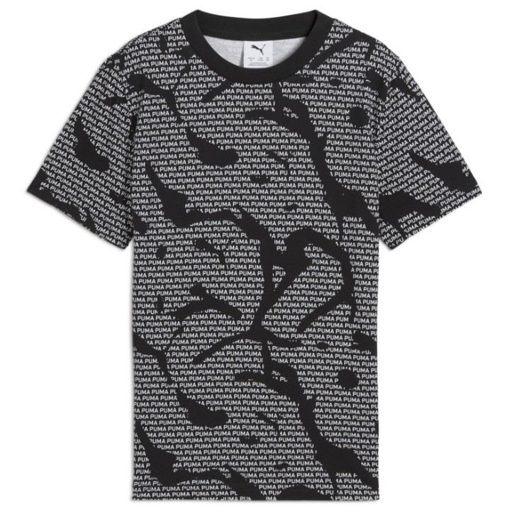 Tricou pentru copii Puma Ess Logo Lab Aop Tee B Puma Black, s.140