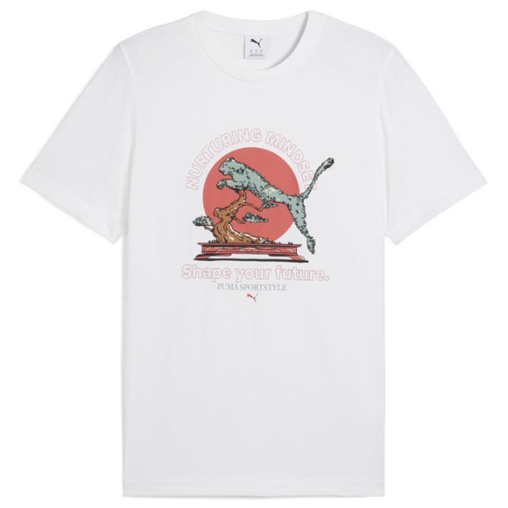 Мужская футболка Puma Graphics Bonsai Tee Puma White, s.M
