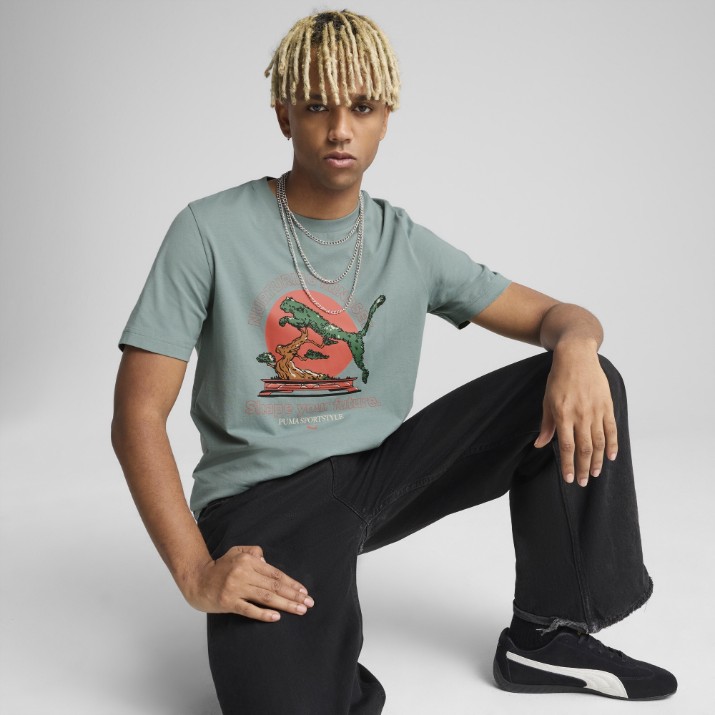 Мужская футболка Puma Graphics Bonsai Tee Green Moon, s.S