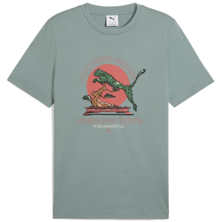 Tricou bărbătesc Puma Graphics Bonsai Tee Green Moon, s.XXL
