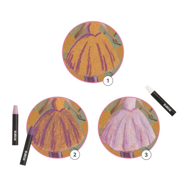 Carte de colorat pentru copii Djeco The Ballerina DJ09381