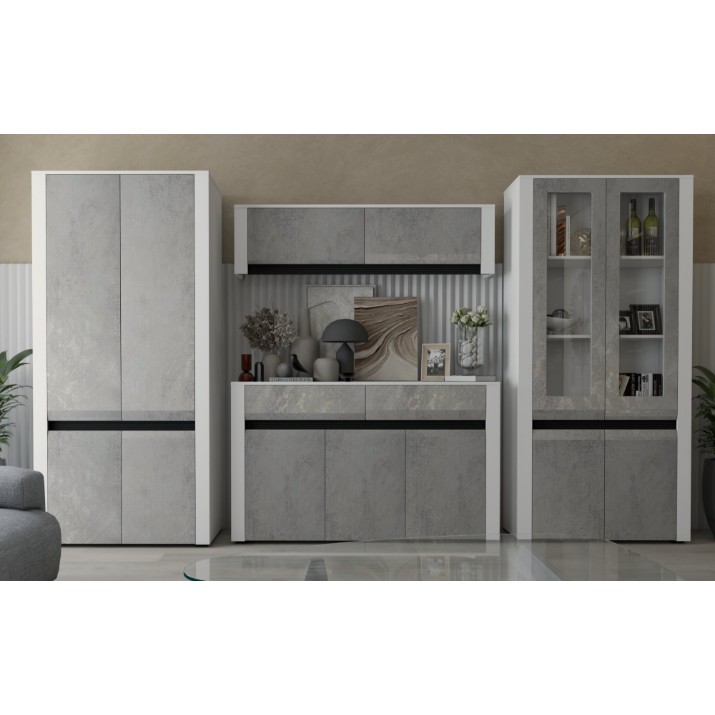 Comodă Yasen Bodena 3Д2Я Nymphea Alba/Light Oxide/Black