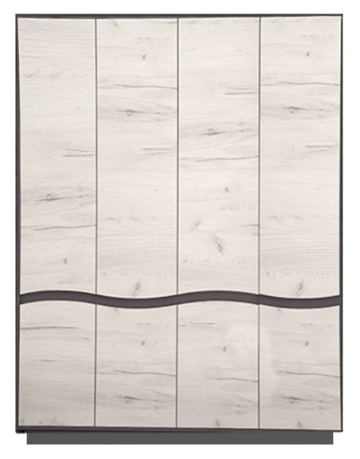 Dulap Yasen Женева 4Д Graphite Grey/Oak Craft White