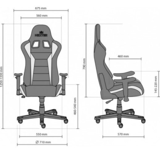 Геймерское кресло Новый стиль Hexter ML FR R1D TILT PL70 FAB/01 Black/Grey