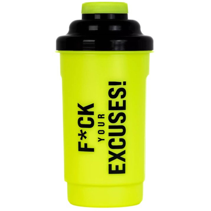 Shaker pentru nutriție sportivă Olimp Fck Excuses Yellow 600ml
