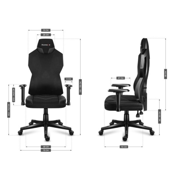 Геймерское кресло Huzaro Combat 6,2 RGB Black