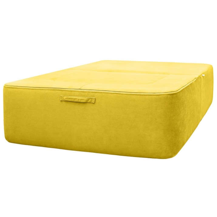 Бескаркасное раскладное кресло Edka Vega 100x200x40 M13 Sunny Yellow