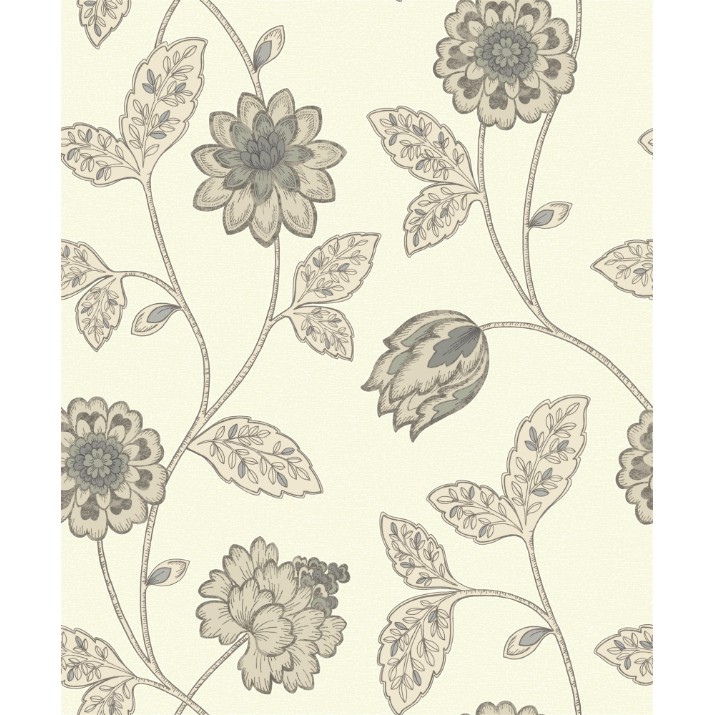 Обои GranDeco Jasmin Motif Teal BOB-26-04-6