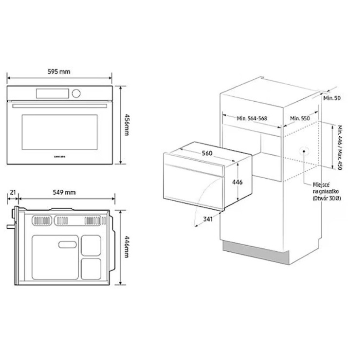 Электрический духовой шкаф Samsung NQ5B6753CAN/WT