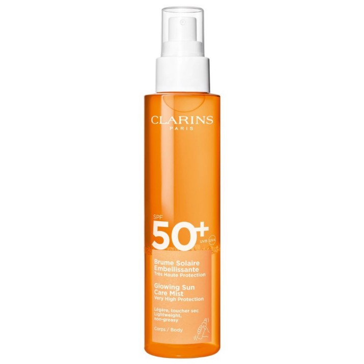 Солнцезащитный спрей Clarins Glowing Mist SPF50+ 150ml