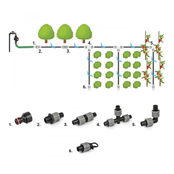 Микрокапельный полив Bradas DSTA20-SET2