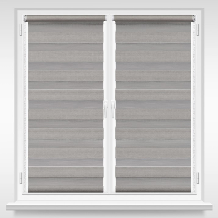 Рулонные шторы Msrolls Day Night Ton 616/17 Grey 0.75x1.70m