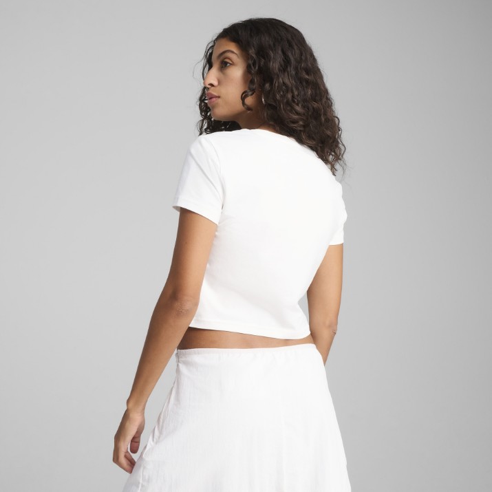 Tricou de dame Puma Wardrobe Ess Baby Tee Puma White, s.S
