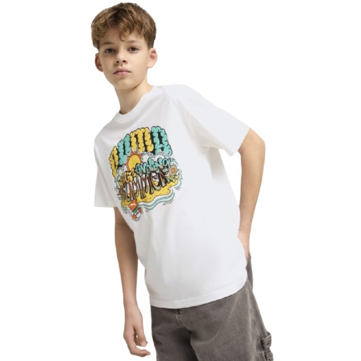 Детская футболка Puma Graphics Puma Tee III B Puma White, s.140