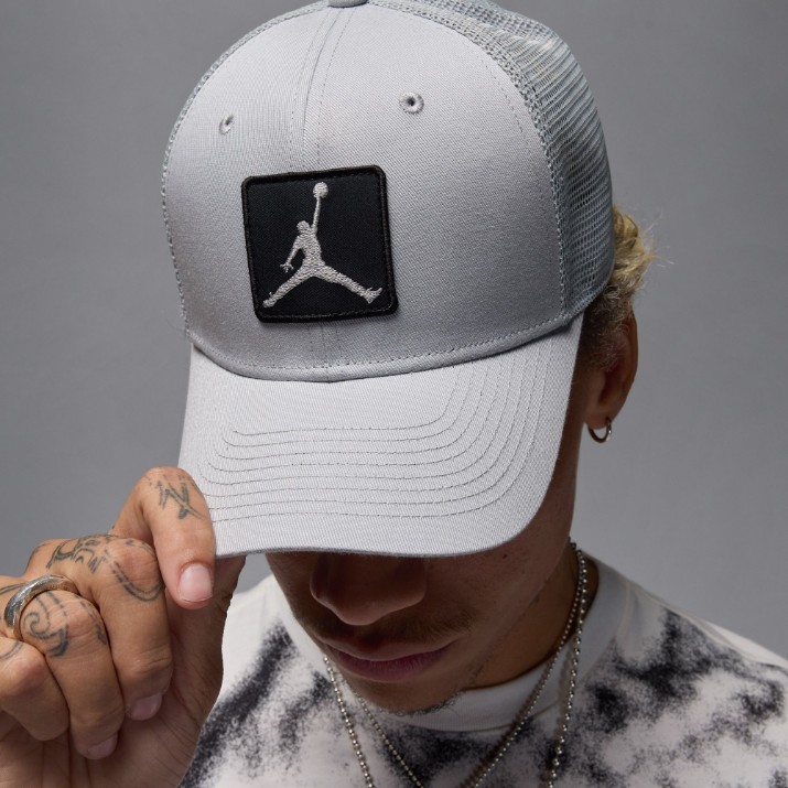 Chipiu Nike U Jordan Rise Cap S Cb Trkr Jm Ptch Light Smoke Grey, s.S/M