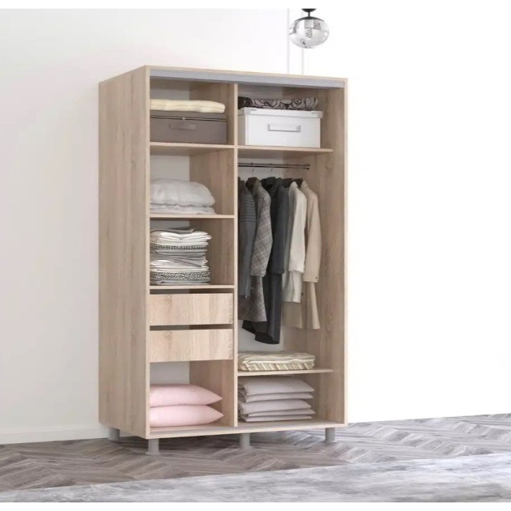 Шкаф-купе Mobildor-Lux Aron with Lamellas 120x220 Oak Sonoma/White (00010460)