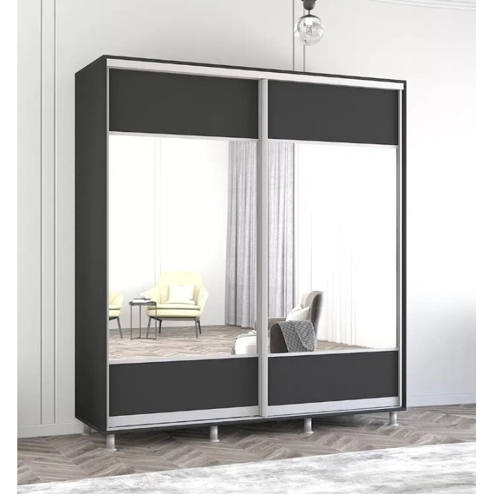 Шкаф-купе Mobildor-Lux Aron 200x200 Anthracite (aron2066) K1