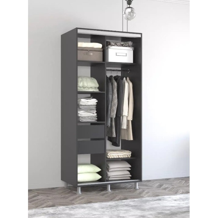 Шкаф-купе Mobildor-Lux Aron 110x240 Anthracite (aron279) K2