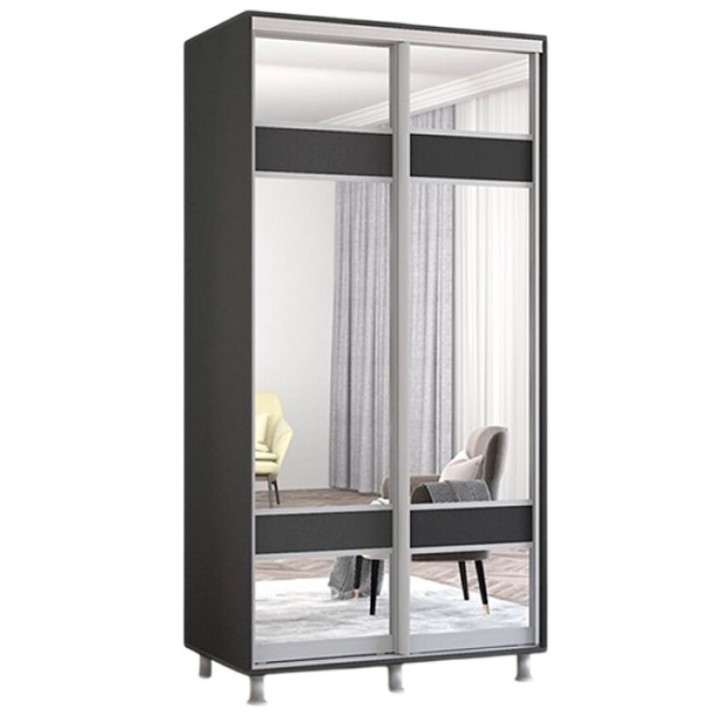 Dulap cu uşi glisante Mobildor-Lux Aron 110x240 Anthracite (aron481) K3