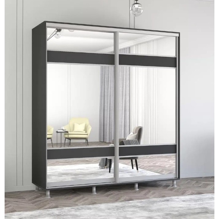 Шкаф-купе Mobildor-Lux Aron 200x200 Anthracite (aron832) K3