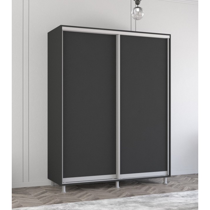 Dulap cu uşi glisante Mobildor-Lux Aron 170x210 Anthracite (aron1489)