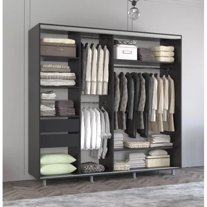 Шкаф-купе Mobildor-Lux Aron 210x240 Anthracite (aron1588)