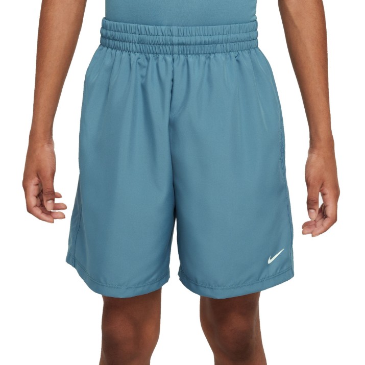 Pantaloni scurți pentru copii Nike B Nk Df Multi Wvn Short Smoky Blue/White, s.XS