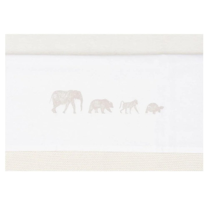 Cearșaf pentru copii Jollein Animals Nougat 120x150cm (008-524-670440)