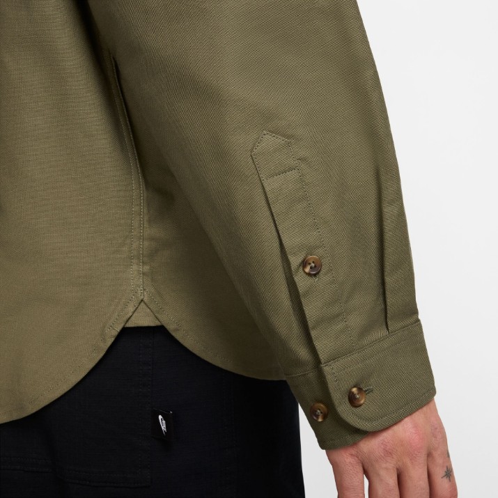 Cămașă bărbătească Nike M Nk Club Ls Oxford Os Medium Olive, s.XXL