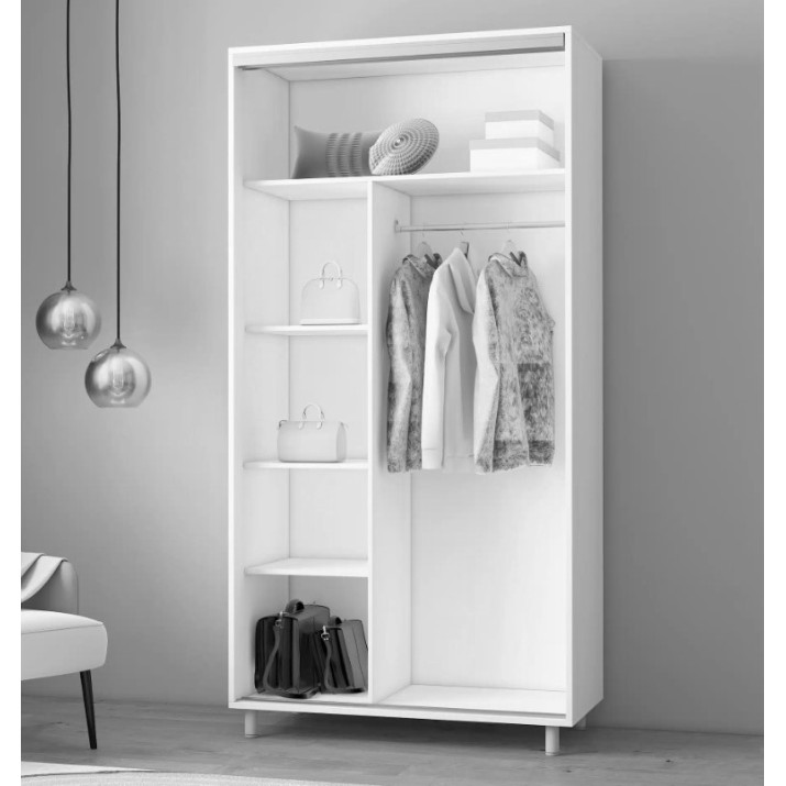 Dulap cu uşi glisante Mobildor-Lux Aron-P 100x230 Anthracite (aronp3299) K3