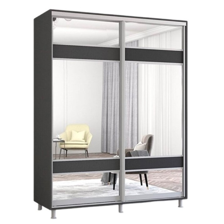 Шкаф-купе Mobildor-Lux Aron-P 140x240 Anthracite (aronp3220) K3