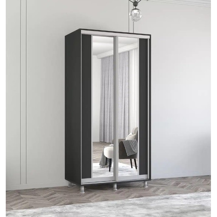 Шкаф-купе Mobildor-Lux Aron-P 100x220 Anthracite (aronp2628) K2