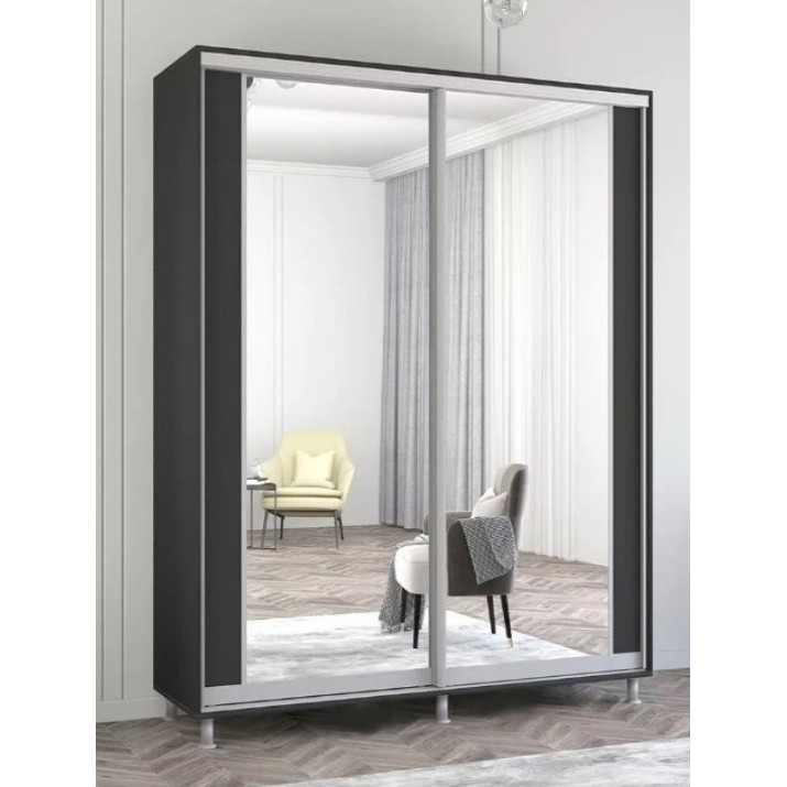 Шкаф-купе Mobildor-Lux Aron-P 130x230 Anthracite (aronp3411) K2