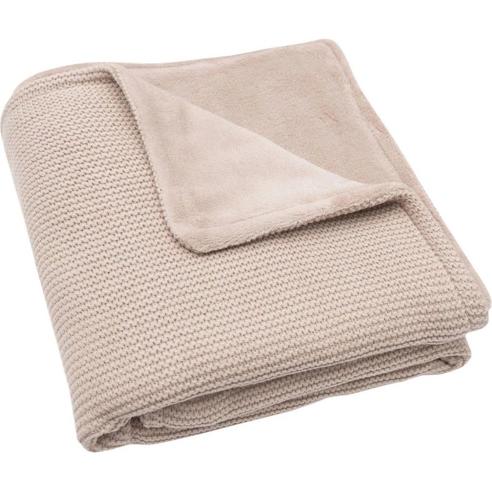 Pătura Jollein Basic Knit Wild Rose/Fleece 100x150 (517-522-67068)