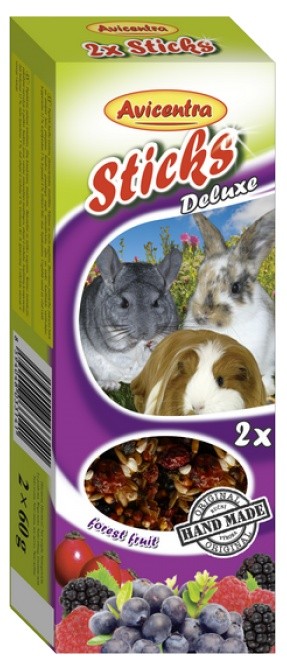Hrană pentru rozătoare Avicentra Sticks Forest Fruit Rabbits Guinea Pigs & Chinchillas 2pcs