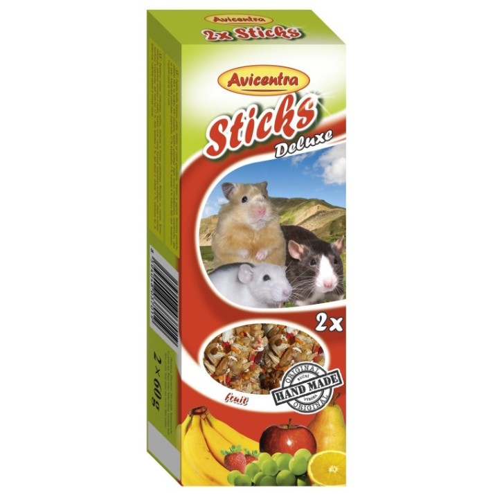 Hrană pentru rozătoare Avicentra Sticks Fruit 2pcs