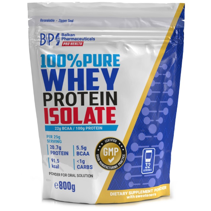 Протеин Balkan Pharmaceuticals 100% Pure Whey Protein Isolate 800g Banana