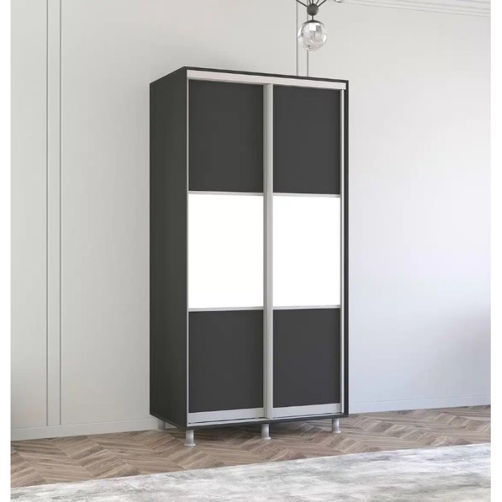 Dulap cu uşi glisante Mobildor-Lux Aron-P 110x240 Anthracite/White (aronp3252) K